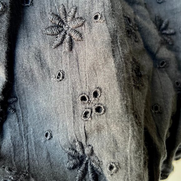 Aerie Woven Cropped Tank Top in Black EUC (size XL) - Picture 3 of 5